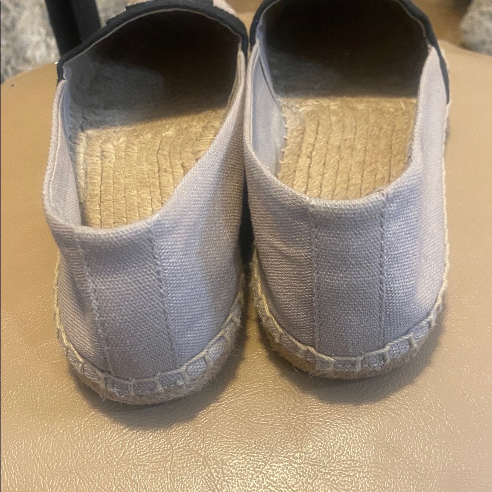 Tory Burch Weston Espadrille Flats in Natural color canvas & black leather logo - Picture 3 of 9